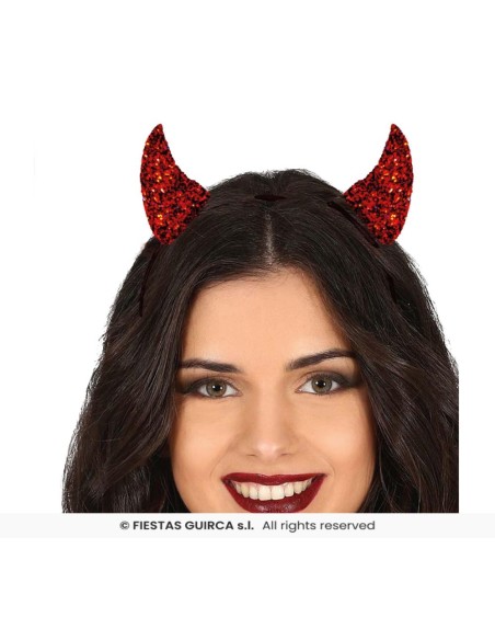 Diadema cuernos glitter