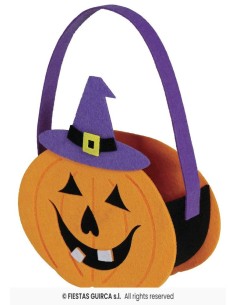 Cesto fieltro calabaza 16x18   cm 2
