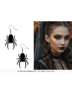 Pendientes halloween arañas