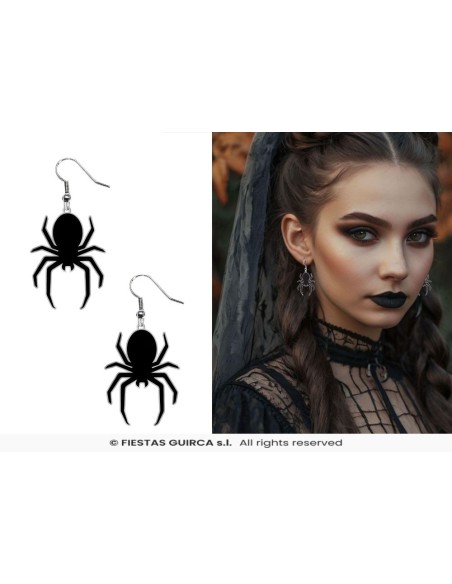 Pendientes halloween arañas
