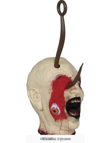 Cabeza colgante con gancho   pvc 38 cm