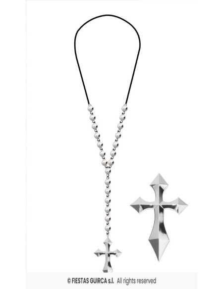 Collar metalico con cruz