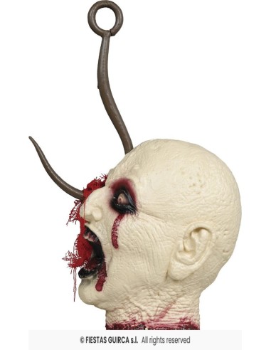 Cabeza colgante con gancho   pvc 38 cm