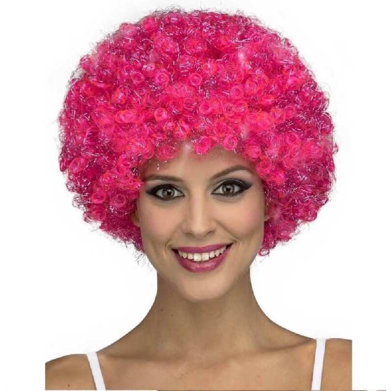 PELUCA RIZADA ROSA