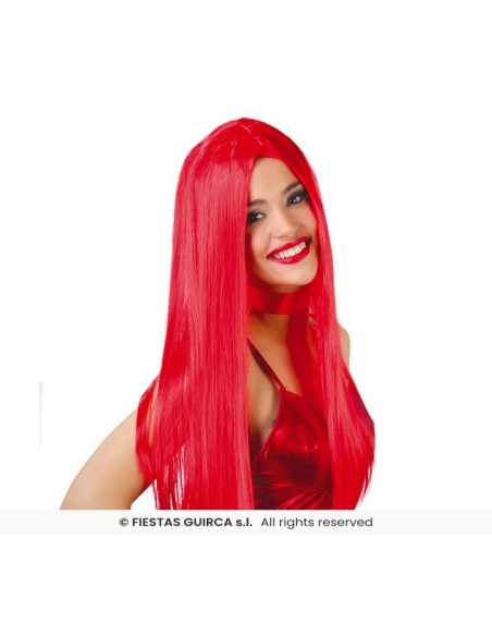 Peluca melenas roja