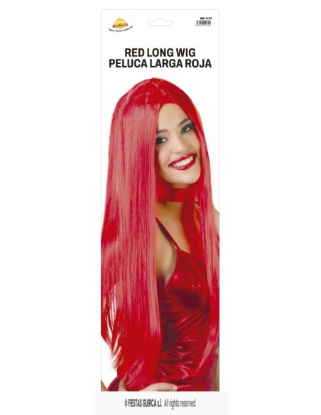 Peluca melenas roja