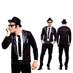 DISFRAZ CAMISETA BLUESMAN BROTHER  TRAJE 2