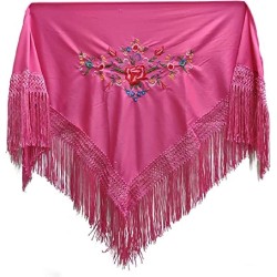 MANTON PEQUEÑO ROSA FUCSIA BORDADO  2