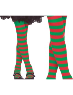 Pantys Rayas Rojas Y Verdes, 3-6 Años