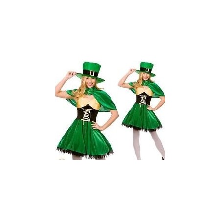 DISFRAZ ADULTO DUENDE VERDE CHICA