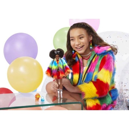 BARBIE EXTRA ARCOIRIS MUÑECA CON MASCOTA