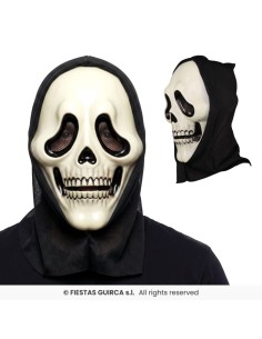 Máscara calavera killer con   capucha pv