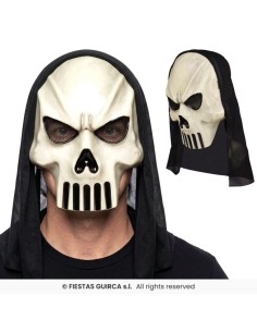 Mascara calavera ghost con capucha pvc