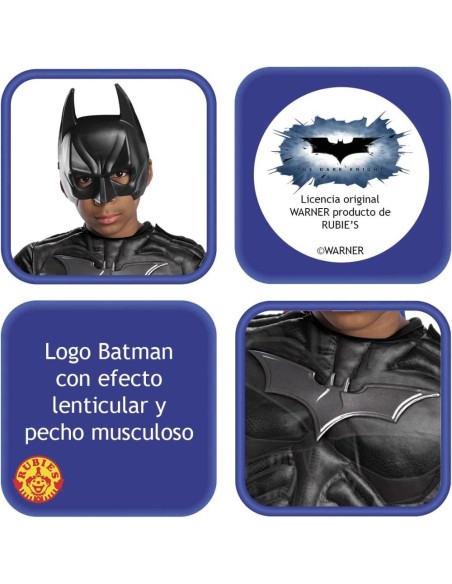 DISFRAZ BATMAN BLACK LINE DELUXE 5-6 AÑO