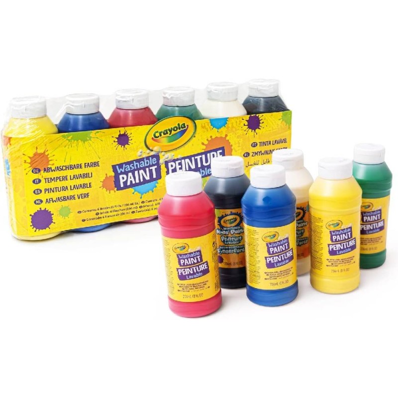 CRAYOLA TEMPERA LAVABLES 6 COLORES