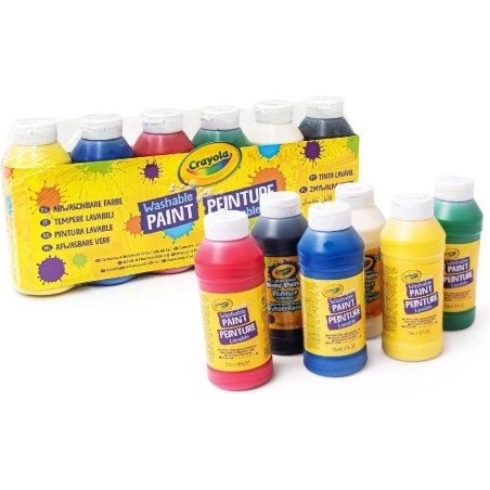 CRAYOLA TEMPERA LAVABLES 6 COLORES