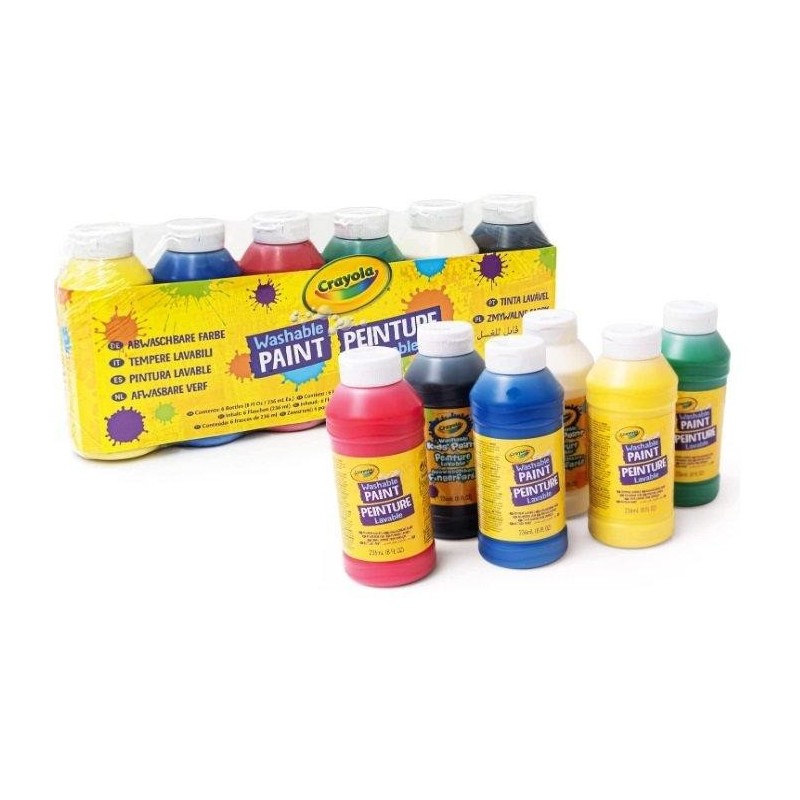 CRAYOLA TEMPERA LAVABLES 6 COLORES