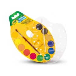 PALETA CON 12 ACUARELAS Y PINCEL CRAYOLA 2