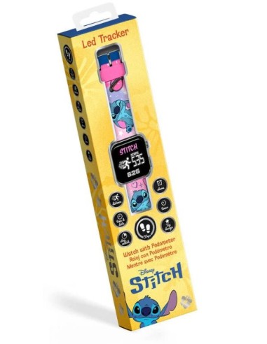 Reloj LED tracker cuenta pasos, Stitch 
