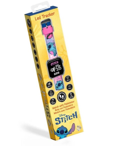 Reloj LED tracker cuenta pasos, Stitch 