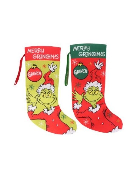 Decoración calcetin navideño The Grinch