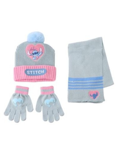 Conjunto 3 piezas bufanda Stitch