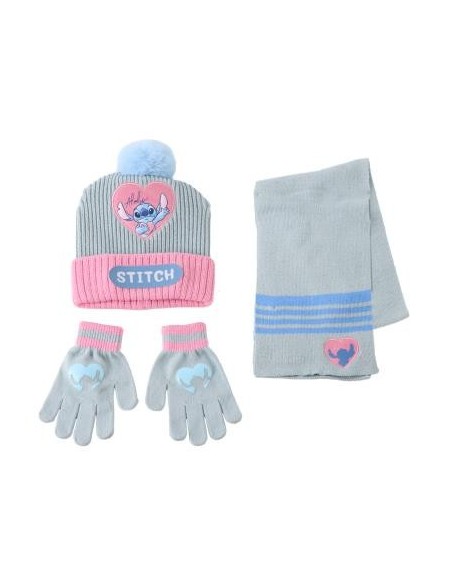 Conjunto 3 piezas bufanda Stitch
