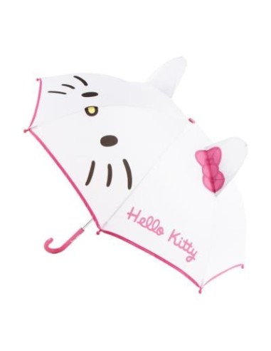 Paraguas manual aplicaciones Hello Kitty