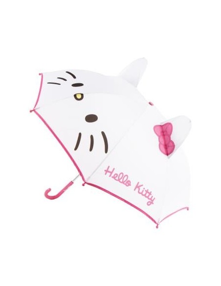 Paraguas manual aplicaciones Hello Kitty