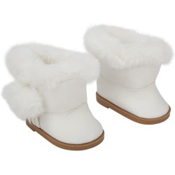 Set Botas Blancas Pelo para Muñeca 45 cm 2