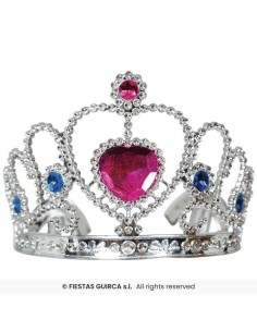 DIADEMA PLATA CON CORAZON ROSA, INFANTIL 2