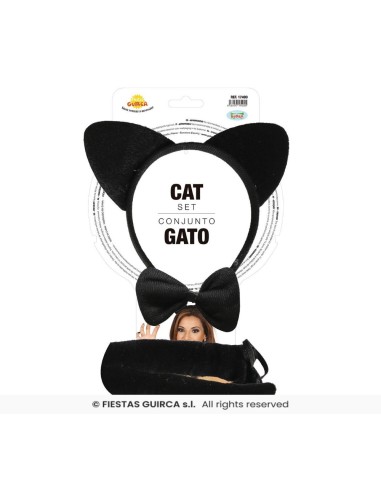 Set animal gatito gatita diadema