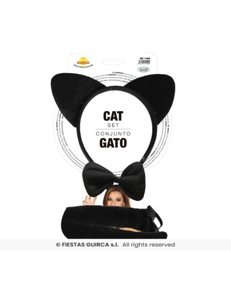 Set animal gatito gatita diadema