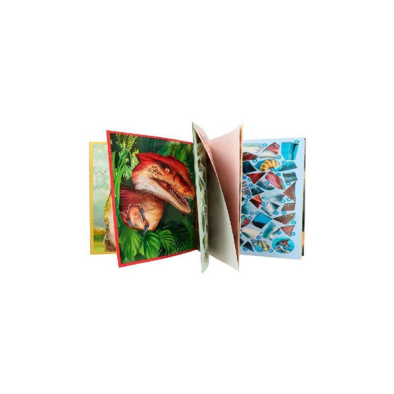 DINO WORLD LIBRO DE PEGATINAS POR NUMERO