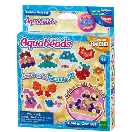AQUABEADS - SET DE JOYAS DORADAS