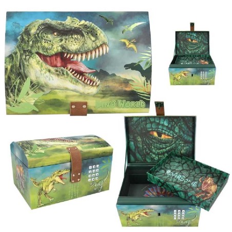 DINO WORLD COFRE DEL TESORO CON CÓDIGO, 