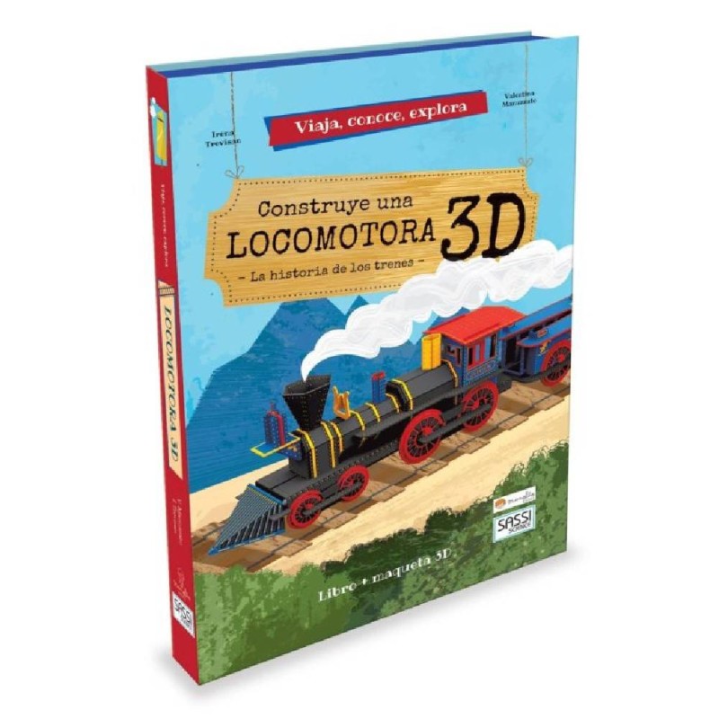 CONSTRUYE UNA LOCOMOTORA 3D - LIBRO + MA