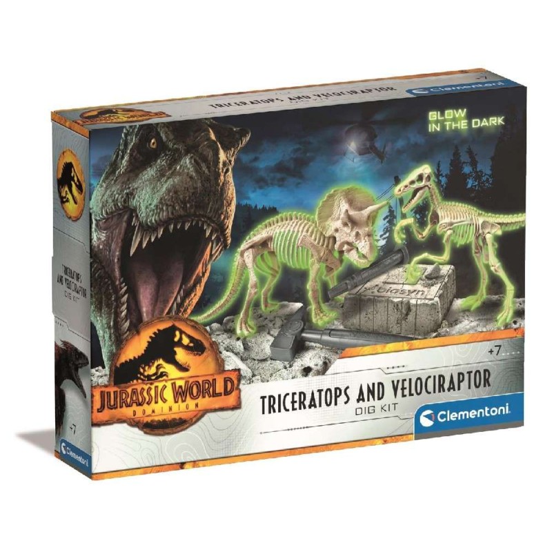 JURASSIC WORLD 3 TRICERATOPS Y VELOCIRAP