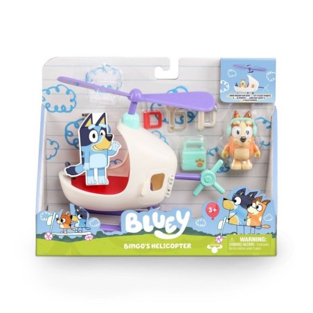 Bluey Vehiculo Con Figura - HELICOPTERO