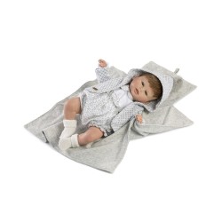 Muñeco reborn Milán 46cm, conjunto gris 2