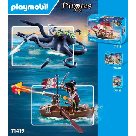 PLAYMOBIL Pirates 71419 Batalla C/Pulpo