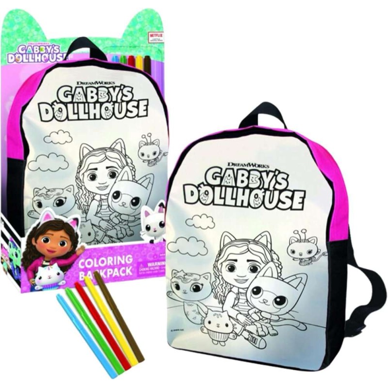 Casa Muñecas Gabby Mochila para Colorear