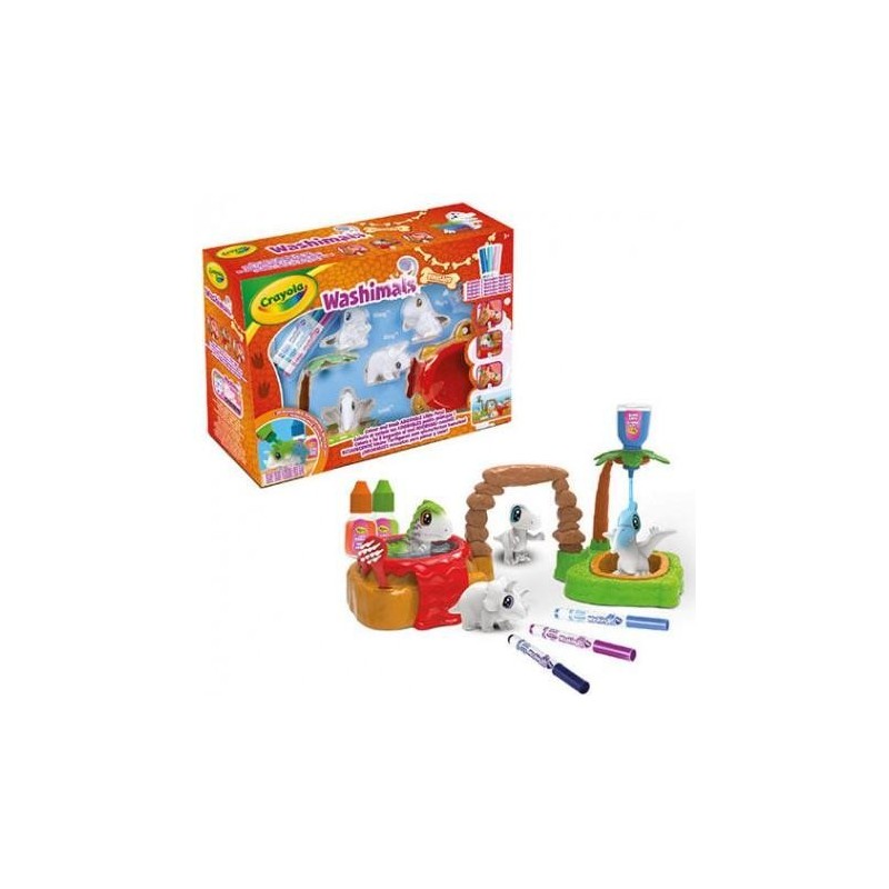 Washimals Dinos Set Jurasico y 4 Dinocac