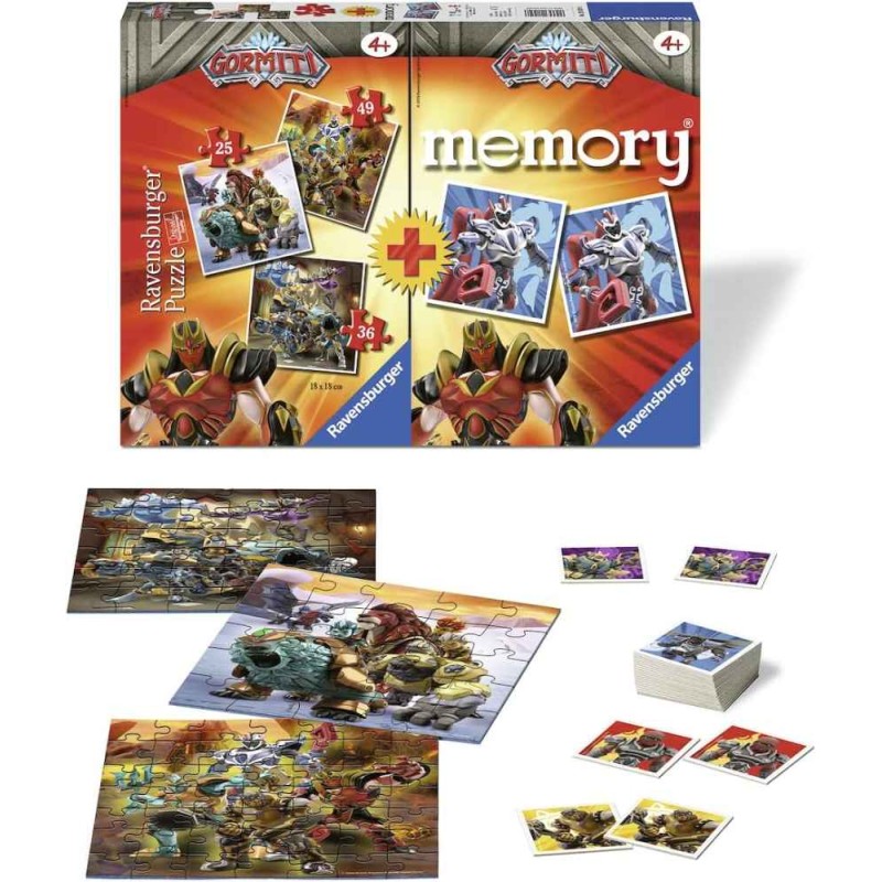 MULTIPACK MEMORY+3 PUZZLES GORMITI 20519