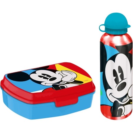 Sandwichera y botella de aluminio/mickey