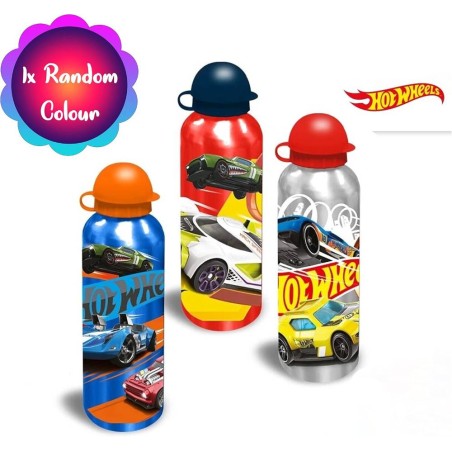 botella aluminio hotwheels 500ml 