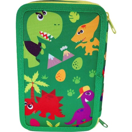 ESTUCHE 3 CREMALLERAS CRAZY DINO