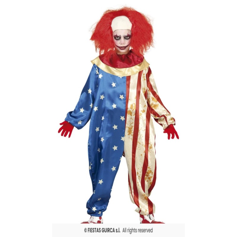 DISFRAZ PAYASO PATRIOT CLOWN 7-9 Años