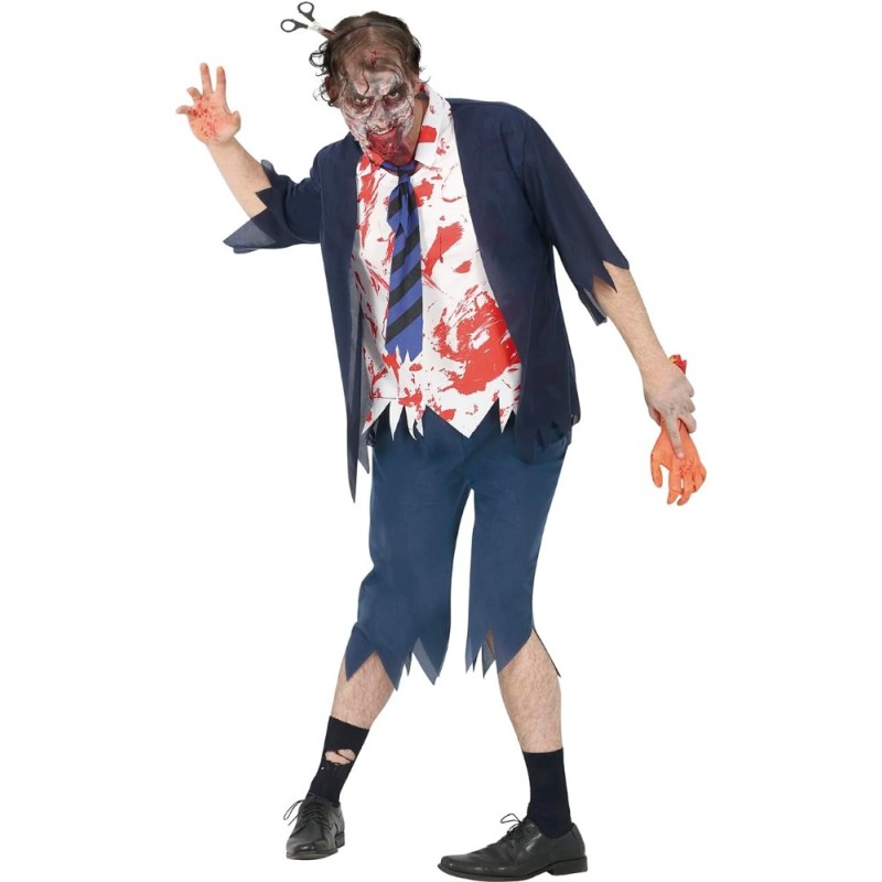 DISFRAZ ESTUDIANTE ZOMBIE T.L 52-54
