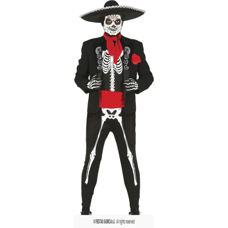 DISFRAZ ESQUELETO MEXICANO MARIACHI (M)